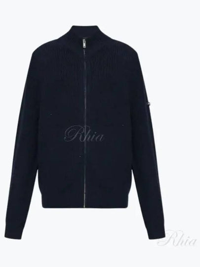 Heath Rib Wool Zip-Up Cardigan Navy - A.P.C. - BALAAN 2