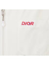 Embroidered Logo Patch Zipper Short Sleeve Shirt White - DIOR - BALAAN 8