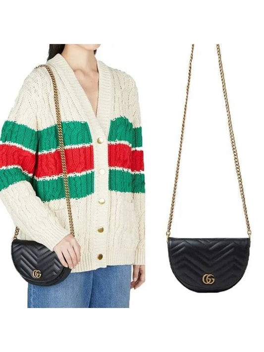 GG Marmont Matelasse Chain Mini Bag Black - GUCCI - BALAAN 2