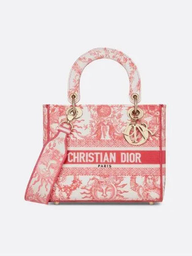 Lady Lite Medium Tote Bag Coral - DIOR - BALAAN 1