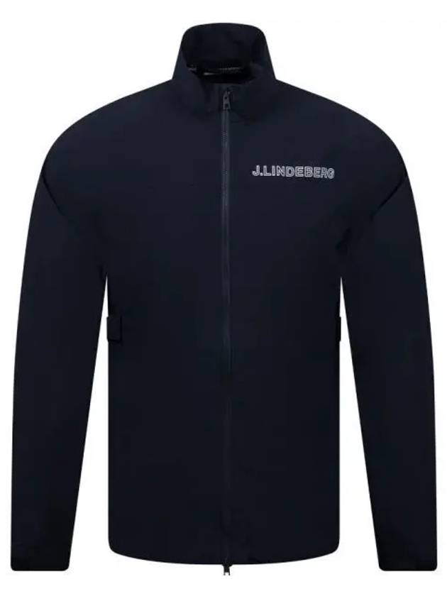 Bridge Back Logo Rain Jacket Navy - J.LINDEBERG - BALAAN 2