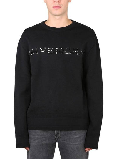 studded logo wool knit top - GIVENCHY - BALAAN 2