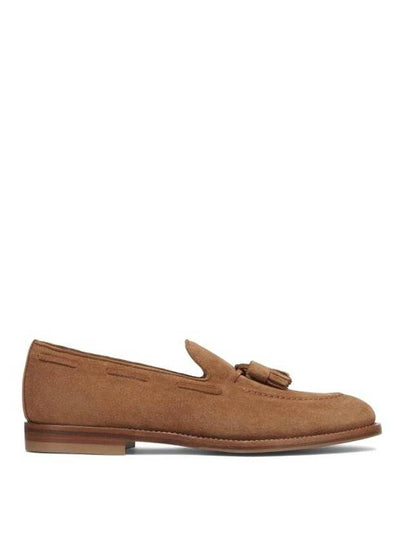 Tassel Decorated Suede Loafers Brown - BRUNELLO CUCINELLI - BALAAN 2