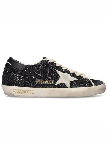 SUPER STAR Superstar glitter sneakers black GWF00101 F005618 90444 - GOLDEN GOOSE - BALAAN 1