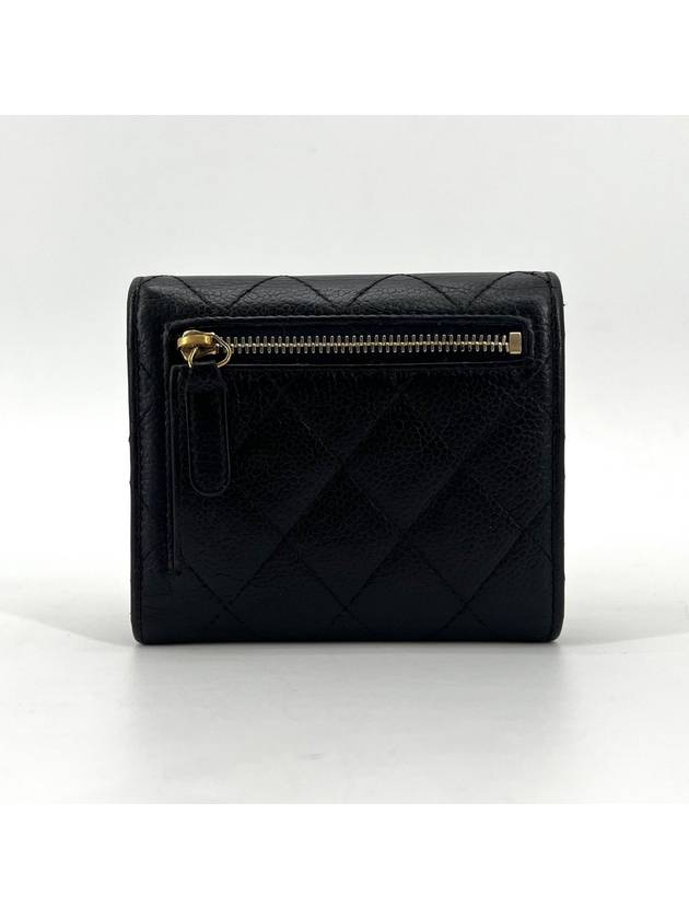 Classic caviar gold flap bi fold wallet - CHANEL - BALAAN 4