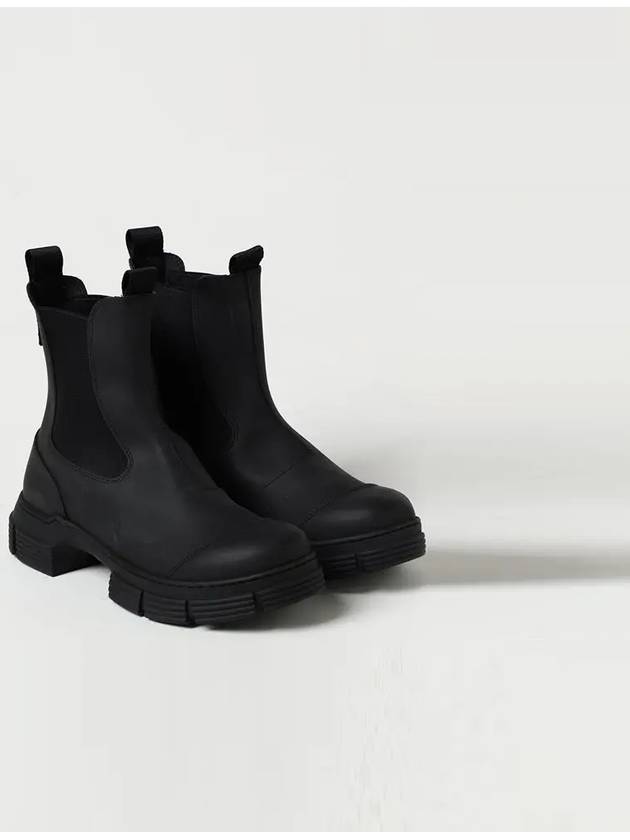 Women's Rubber City Chelsea Boots Black - GANNI - BALAAN 4