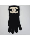 CC Logo Cashmere Knit Gloves Unisex Black - CHANEL - BALAAN 5