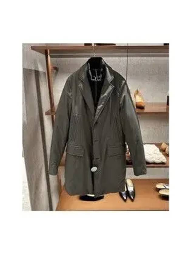 Men s Gray Ducale Goose Down Single Padded Coat ADS PIOMBO - MOORER - BALAAN 8