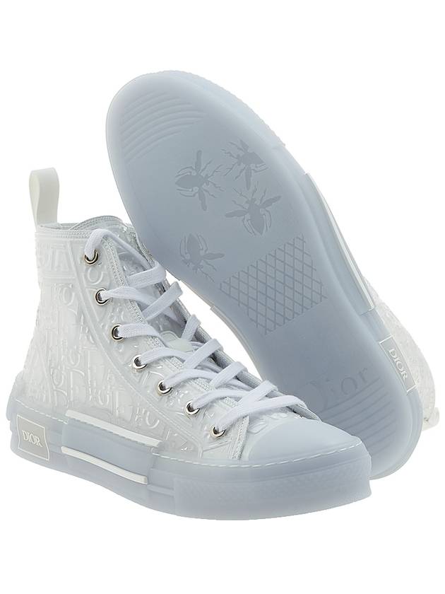 B23 Oblique Canvas High Top Sneakers White - DIOR - BALAAN 6