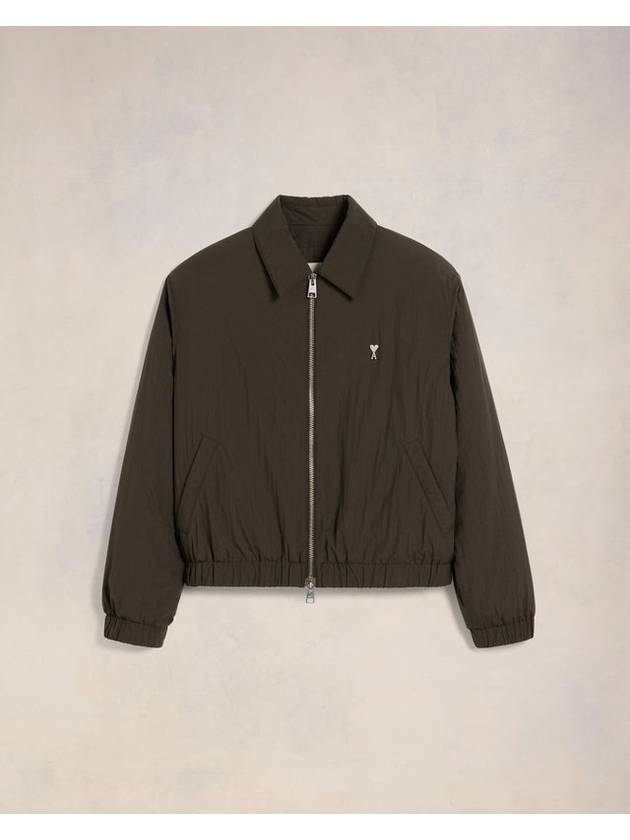 De Coeur Zip-Up Jacket Dark Coffee - AMI - BALAAN 2