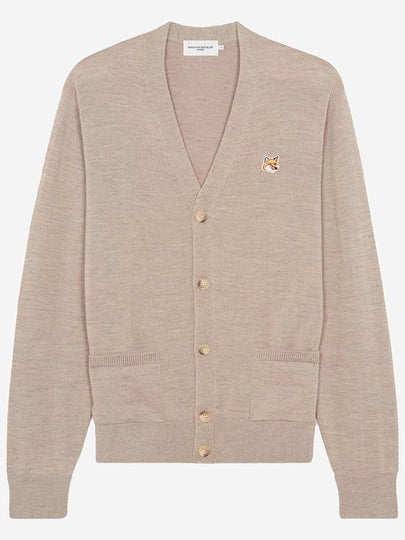 Fox Head Patch Classic Cardigan Beige Melange - MAISON KITSUNE - BALAAN 2