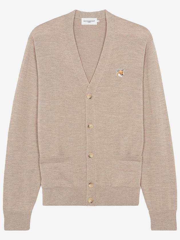 Fox Head Patch Classic Cardigan Beige Melange - MAISON KITSUNE - BALAAN 2