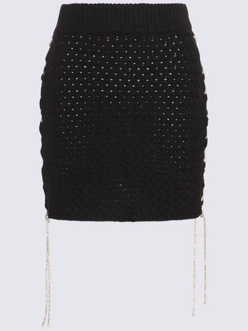 Giuseppe Di Morabito Black Stretch Ruffled Mini Skirt - GIUSEPPE DI MORABITO - BALAAN 1