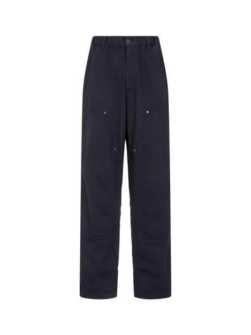 Yohji Yamamoto HOMME Cotton Twill Balloon Banding Pants Navy - YOHJI YAMAMOTO - BALAAN 1