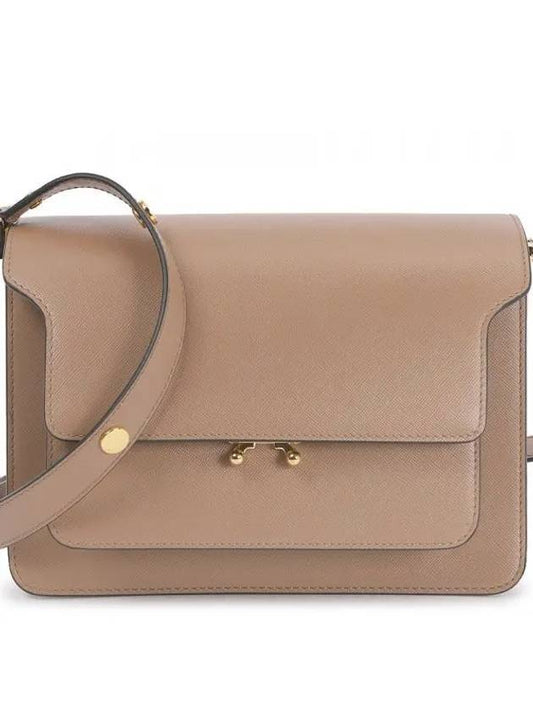 Saffiano Trunk Medium Shoulder Bag Beige - MARNI - BALAAN 2