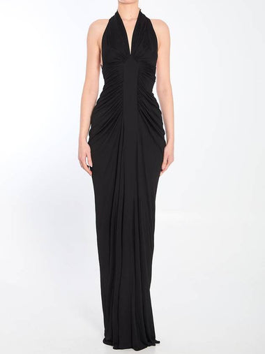 Halter V Long Dress - SAINT LAURENT - BALAAN 1