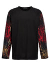 23FW Men's Contrast Sleeve TShirt HJT73081RED3 Black BPG - Y-3 - BALAAN 1