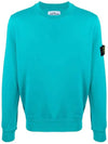 Garment Dyed Cotton Crewneck Sweatshirt Blue - STONE ISLAND - BALAAN 2