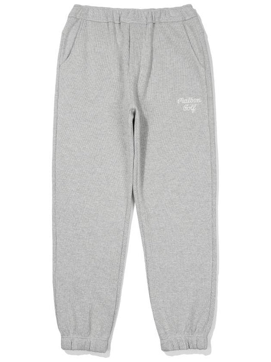 Spring basic sweatpants LIGHT GRAY MAN - MALBON GOLF - BALAAN 1