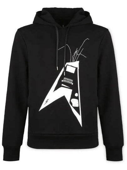 Men's World Tour Guitar Hoodie Black - NEIL BARRETT - BALAAN 2