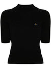 Bea Logo Short Sleeve T-Shirt Black - VIVIENNE WESTWOOD - BALAAN 1