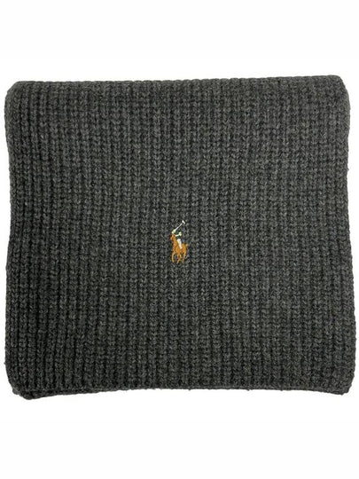 Polo Pony Knit Scarf Black - POLO RALPH LAUREN - BALAAN 2