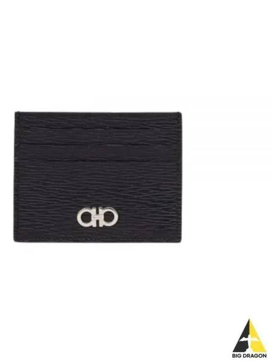 Revival Gancini Card Wallet Black - SALVATORE FERRAGAMO - BALAAN 2