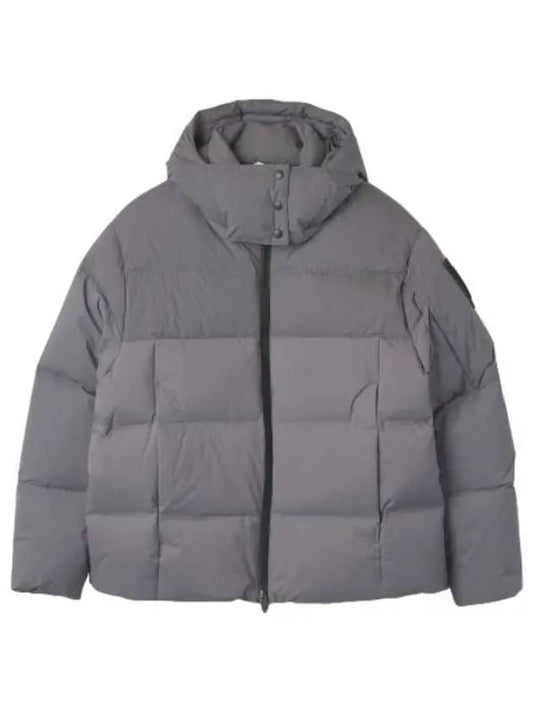 Una puffer jacket gray short padding - NOBIS - BALAAN 1