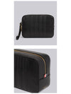 Debossed Whislet Wash Bag Black - THOM BROWNE - BALAAN.