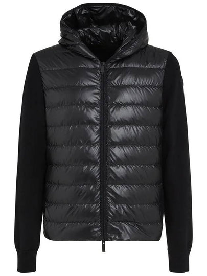 Men's Padded Cotton Cardigan Black - MONCLER - BALAAN 2