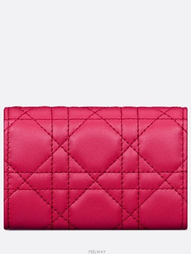 XS Lady Cannage Lambskin Half Wallet Fashion Pink - DIOR - BALAAN 5