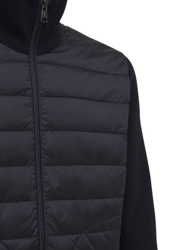 Padded wool cardigan navy blue - MONCLER - BALAAN 7