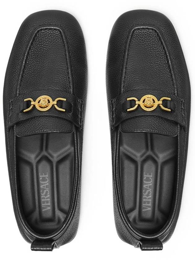 Versace Villa Loafers In Calfskin Leather - VERSACE - BALAAN 4