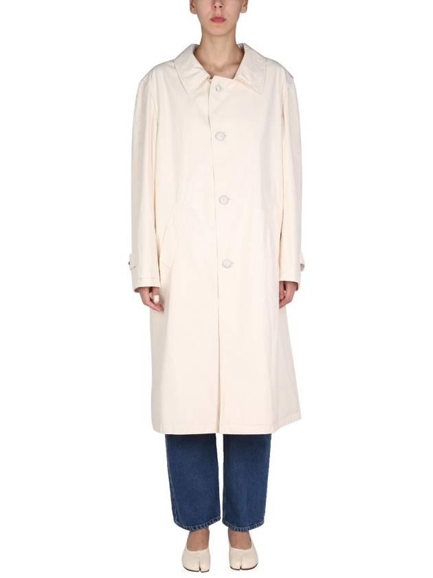 Oversized Cotton Trench Coat Beige - MAISON MARGIELA - BALAAN 2