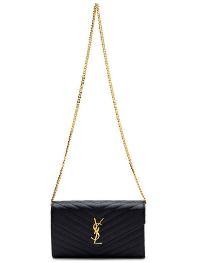 Monogram Matelasse Chain Shoulder Bag Black - SAINT LAURENT - BALAAN 8