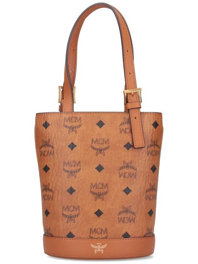 Aren Visetos Bucket Tote Bag Brown - MCM - BALAAN 2