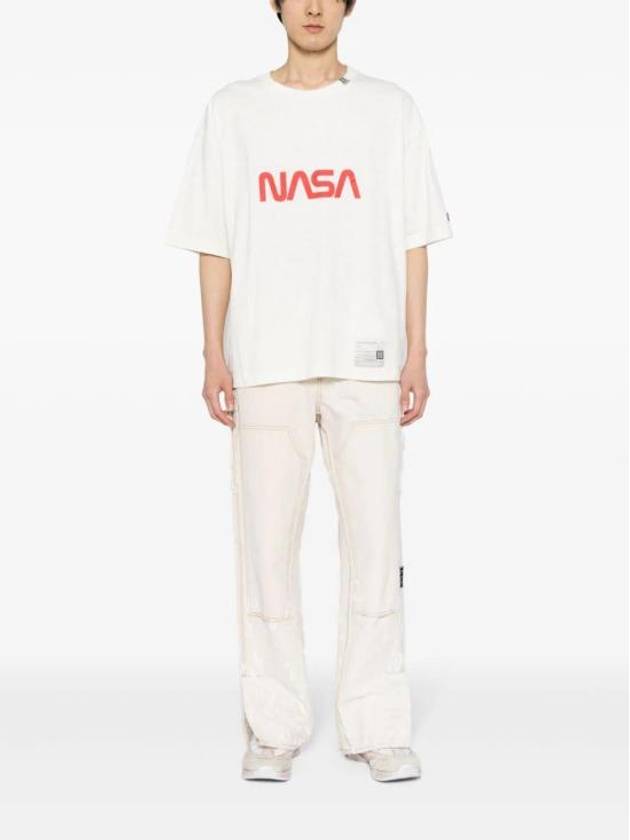 Nasa Print Short Sleeve T-Shirt White - MAISON MIHARA YASUHIRO - BALAAN 6