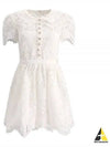 Women's Cord Lace Mini Dress White - SELF PORTRAIT - BALAAN 2