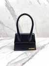 Le Chiquito Moyen Medium Leather Tote Bag Black - JACQUEMUS - BALAAN 3