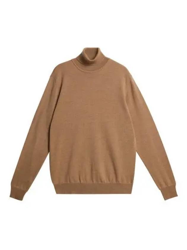 Lyd Merino Wool Turtleneck Brown - J.LINDEBERG - BALAAN 2