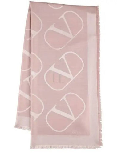 24 4W0EB104 AJB YV6 4W2EB104 Toile Iconograph Wool Silk Shawl - VALENTINO - BALAAN 1