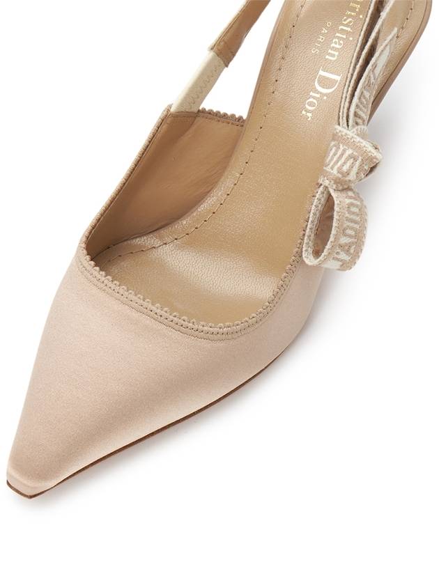 J'adior Satin Cotton Slingback Heels Nude - DIOR - BALAAN 8