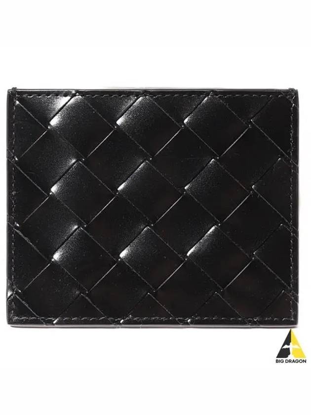 Intrecciato Spazzolato Card Holder Black - BOTTEGA VENETA - BALAAN 2