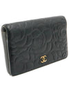 Women s Chanel A36544 Black Lambskin Camellia Gold CC Logo Flap Long Wallet 17th Unit gt Gangbuk used luxury goods - CHANEL - BALAAN 4