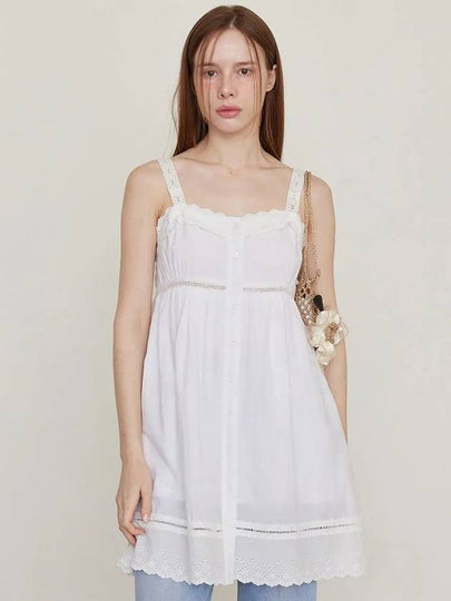 Lace slip mini dress white - LESEIZIEME - BALAAN 2