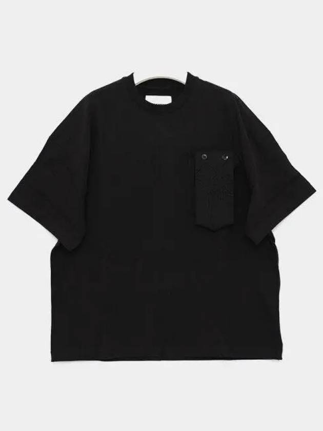 Patch Pocket Cotton Short Sleeve T-shirt Black - JIL SANDER - BALAAN 2