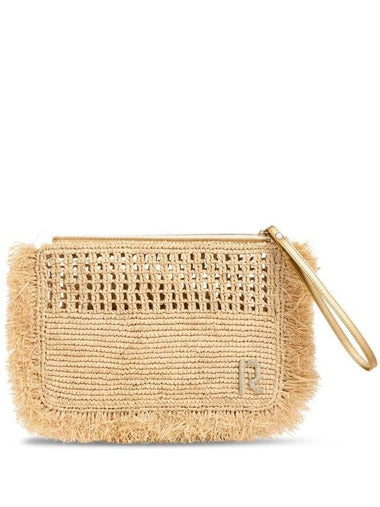 Rabanne Clutch In Natural Raffia - PACO RABANNE - BALAAN 1