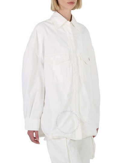 The Attico Ladies White Short Coat Shirt, Brand Size 38 (US Size 4) - THE ATTICO - BALAAN 2