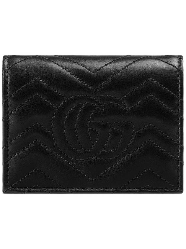 GG Marmont Matelasse Flap Card Wallet Black - GUCCI - BALAAN 3