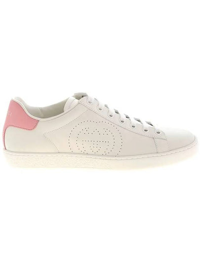 Interlocking GG Pink Tab Low Top Sneakers White - GUCCI - BALAAN 2